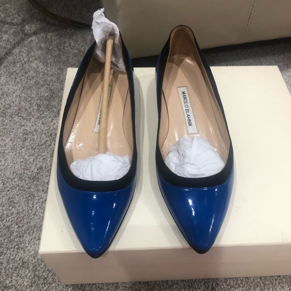 Manolo Blahnik Blue 💙 Flats size 36 US 6